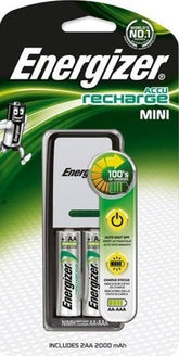 Mini Charger for AA Battery With 2 Rechargeable AA Batteries Included