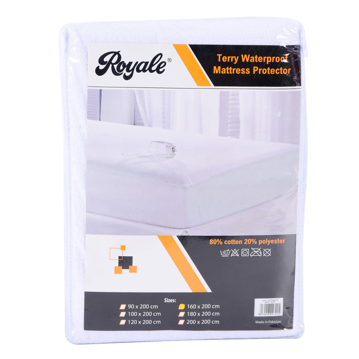 Queen Mattress Protector, White Color size: 160x