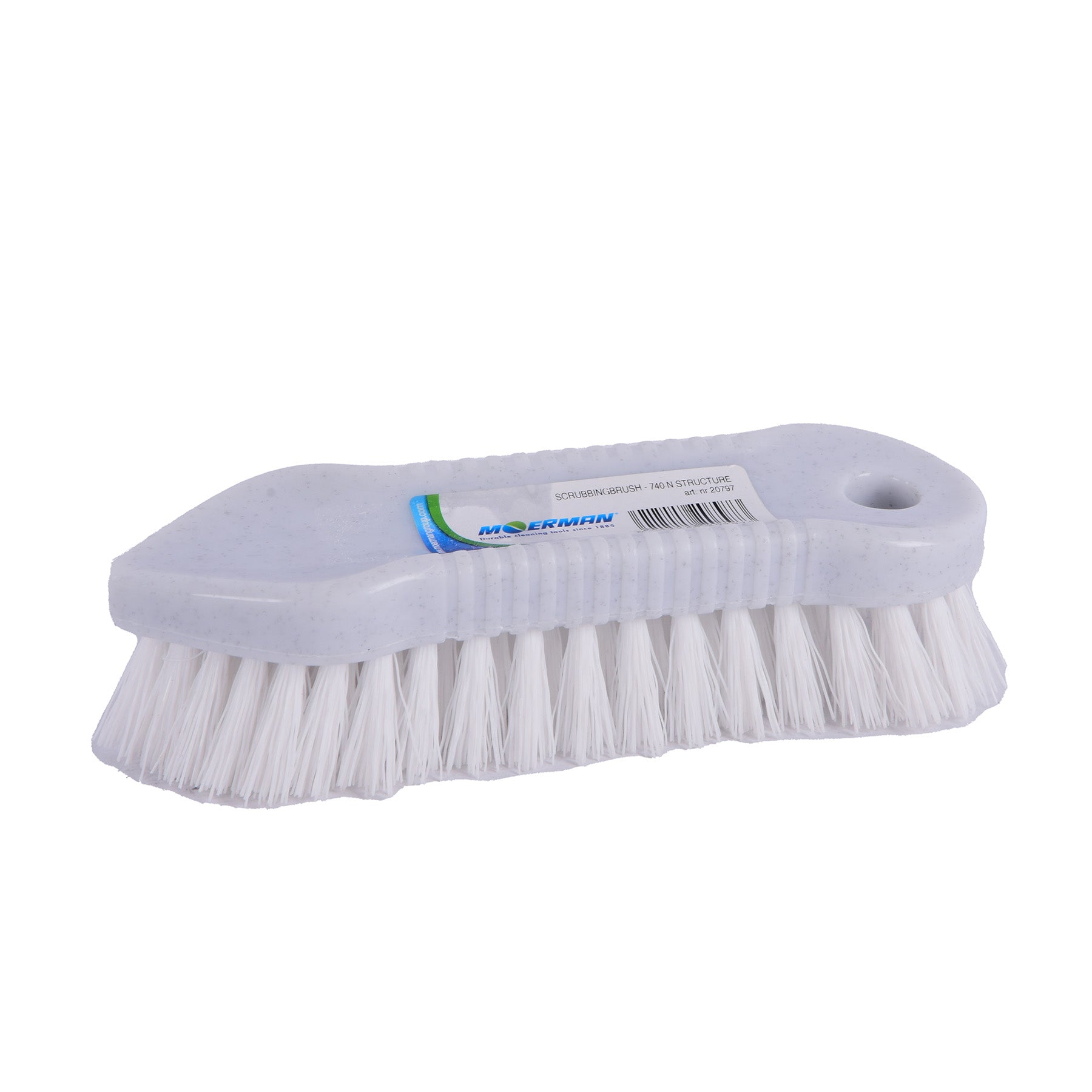 Scrubbing Brush - NylonAn effective scrubbing brush in white color made from nylon.