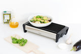 Food Warmer 2 Burners - Silver Steel & Black ColorSize: 18.8x35.7x8cm