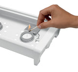 Food Warmer 2 Burners - Grey & White ColorSize: 18.8x35.7x8cm