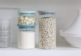 STACKABLE JARS Set of 3 - MixedDimensions:
 Height: 20.2 cm
 Length: 10.4 cm
 Width: 21.0 cm