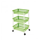 Tontarelli 3 Tier Trolly With Handles 40X29X62Cm - Green
