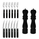 BBQ Set of 14 in BoxSteak knife length: 21 cm
