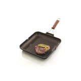 Grilling Pan with handle, BlackSize: 20.5 x 20.5 cm