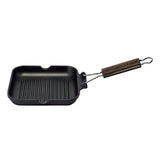 Grilling Pan with handle, BlackSize: 20.5 x 20.5 cm