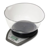 Salter Electronic Kitchen Scale With Dual Pour Mixing Bowl - Black/Clear
