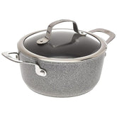 Ballarini Salina Granite Casserole 2H With Glass Lid 20Cm #1 -Gray