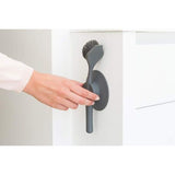 Dish brush with suction cup - Black Height: 6.0 cm
Length: 11.0 cm
Width: 23.5 cm