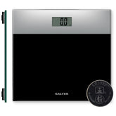 Salter Glass Electronic Bathroom Scale #92-Silver&Black
