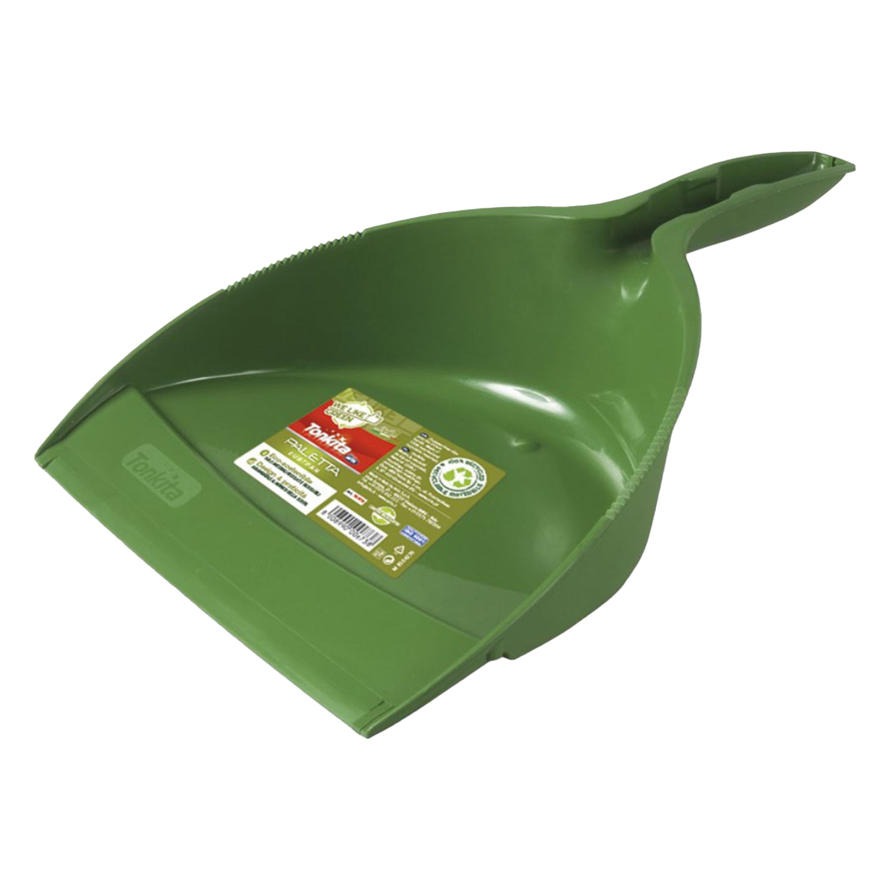 Dustpan with rubber tip, GreenSize: 20 cm