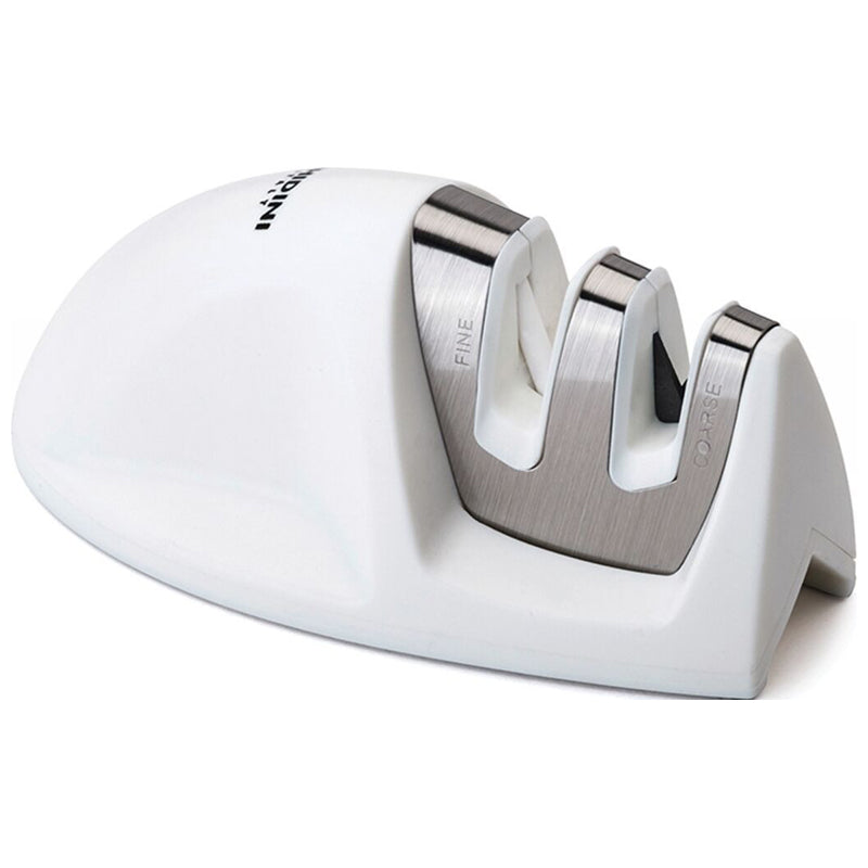 Ghidini Knife Sharpener, Course And Fine #0354 -White