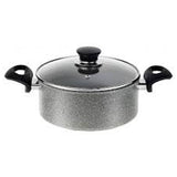 Ballarini Ferrara Casserole 2H With Glass Lid 24Cm #1000947 -Gray