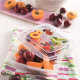 3 pieces Container set - White Fresh Container Square set of 3 pcs.