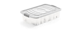 Bed Box With Locking Lid & Wheels 22.5L - Clear