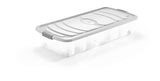 Bed Storage Box With Locking Lid & Wheels 31L - Clear