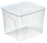 Plastic Storage Box With Lid 34.5L - Clear