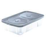Storage Box 23.5Ltr With Color Lid&Wheels-Simply Rolle- Transparent