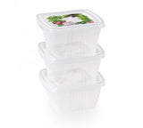 3 pcs Containers - White Fresh Container Square set of 3 pcs.