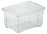 علبة تخزين بلاستيك مع غطاء سعة 4.4 لتر - شفاف