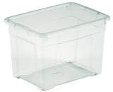 علبة تخزين سعة 18 لترًا مع غطاء - شفاف