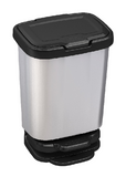 Pedal Bin With Cover 20L - Grey & Black