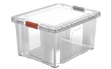Plastic Storage Box With Lid 55L - Clear