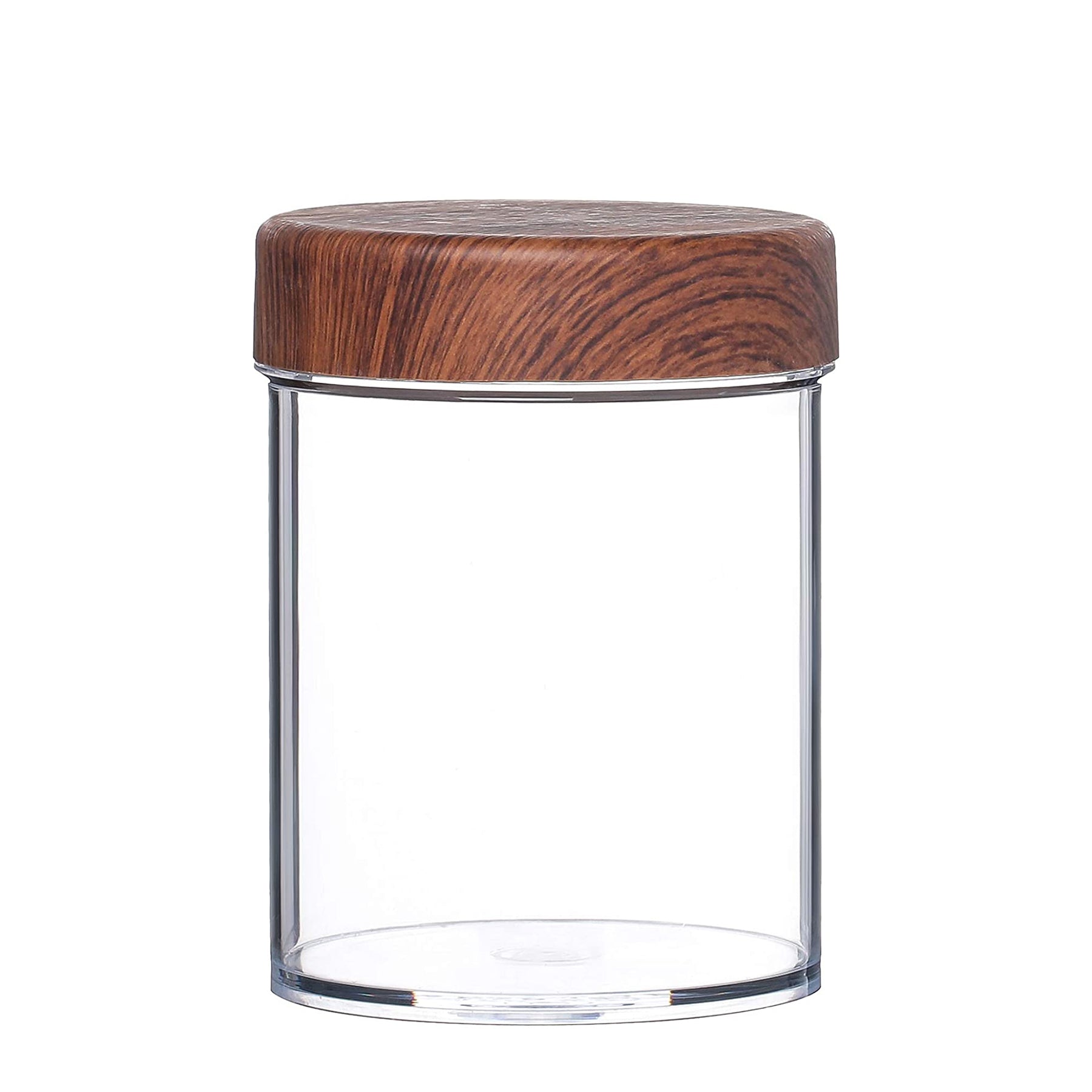 Round Jar - Clear & Brown