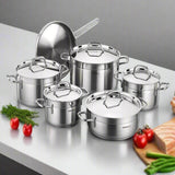 11pcs A1610 Alfa Plus Cookware Set - Silver