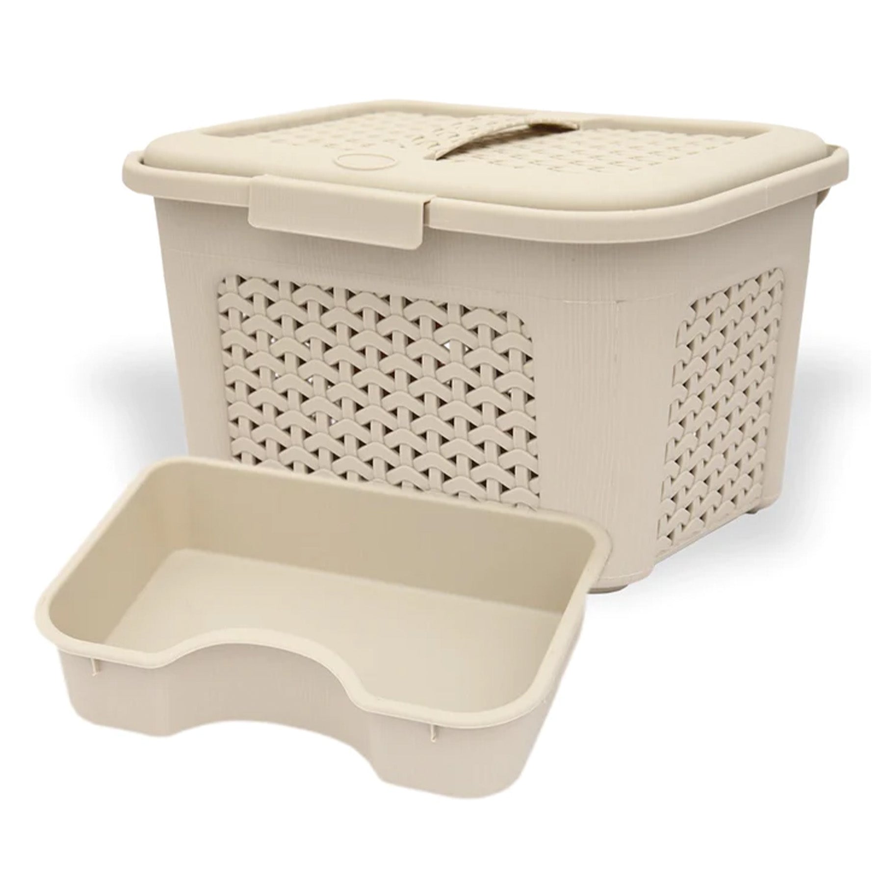 Storage basket with lid - Brown