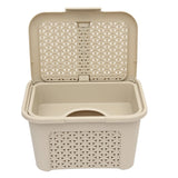 Storage basket with lid - Brown