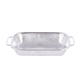 Rectangular Strainer with handles - Silver