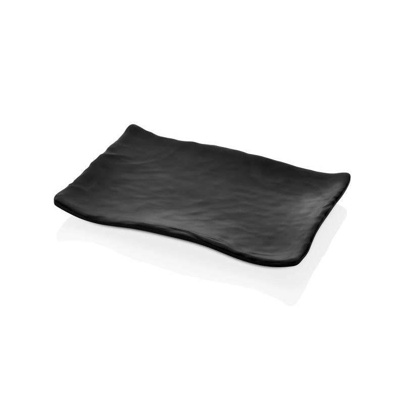 Black rectangular platter