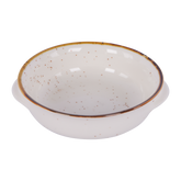 Round Bowl with handles, White