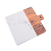 Food Board with handle - Marble & Brown
