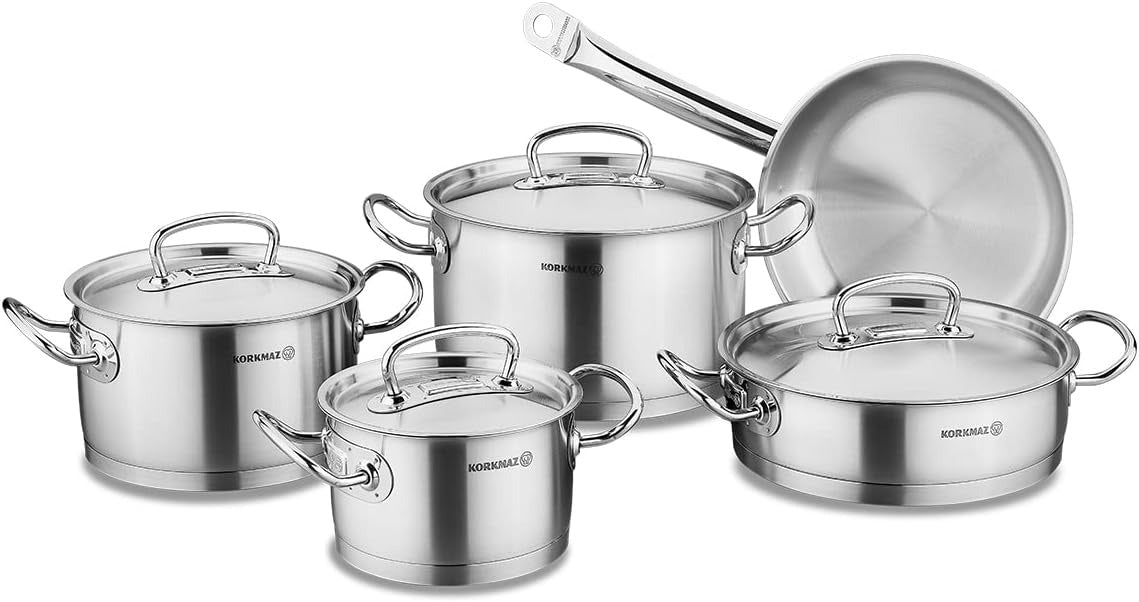 A1150 Proline 9 Pcs Cookware Set - Silver