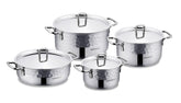 A1963-2 Erna 8 Pcs Cookware Set - Silver