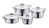 A1963-2 Erna 8 Pcs Cookware Set - Silver