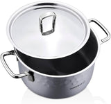 A1963-2 Erna 8 Pcs Cookware Set - Silver