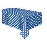 Tablecloth W.140Cm Polka Blue