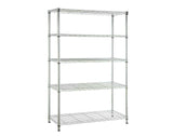 5-tier chrome shelf 45x90x200cm - Silver