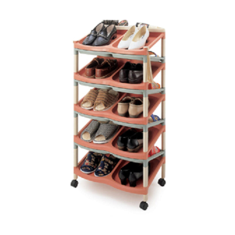 9 Tier Dbl Shoe Rack-Multicolor