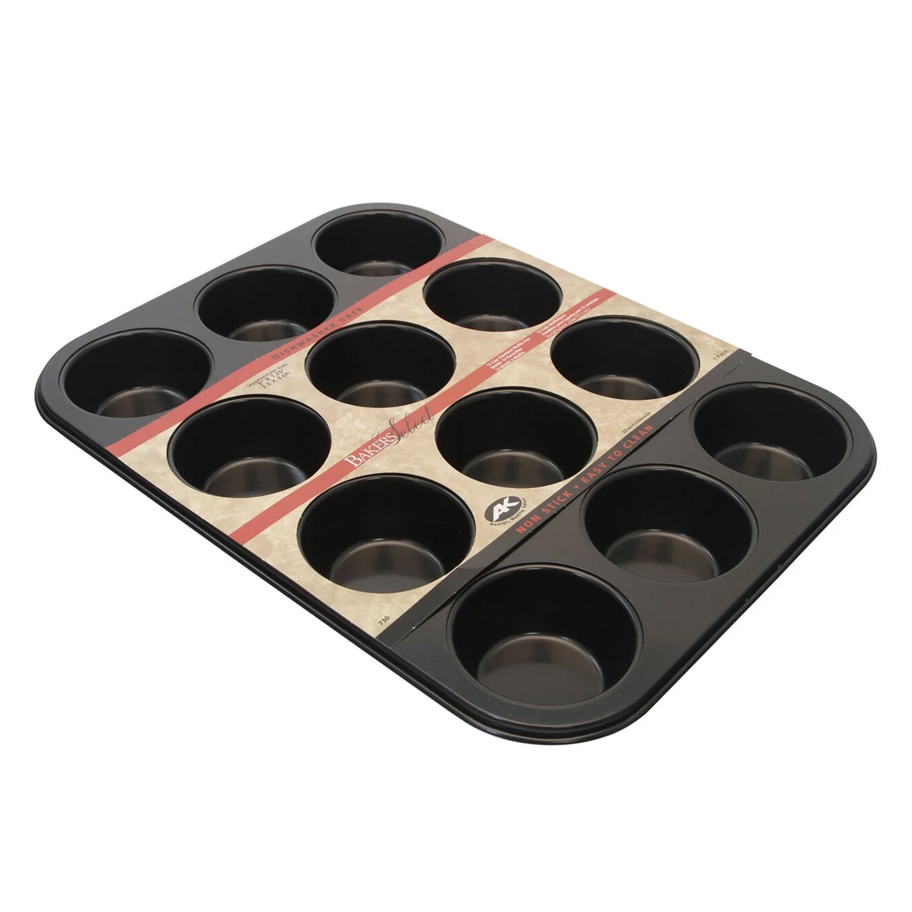 12 Cups Muffin Pan, Black