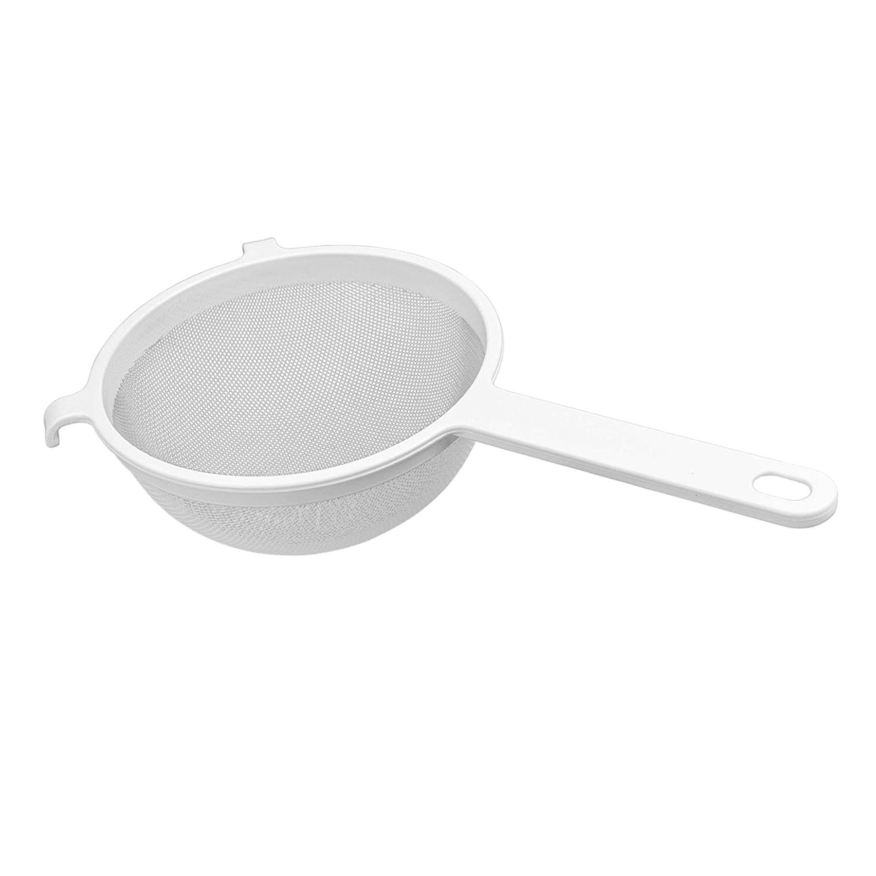 Strainer with Handle, White