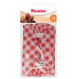 Set 6 Sizes Jam Jar Covers, Diam (10.5 - 12.5 - 14 - 1)