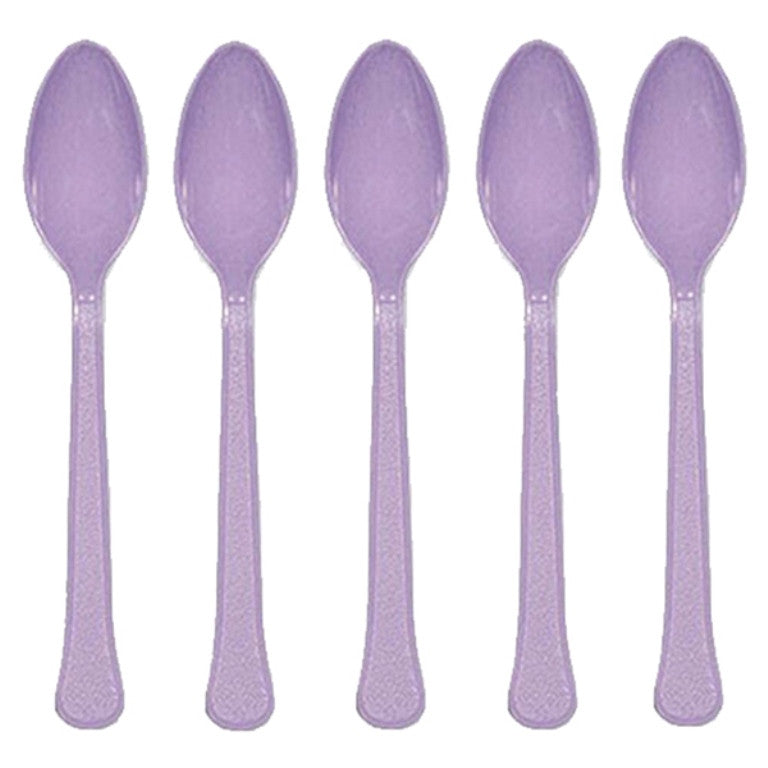Plastic Spoon Set, Purple