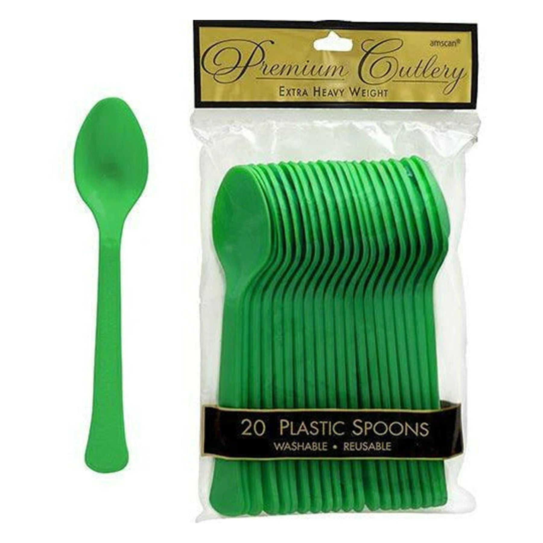 Plastic Spoon Set, Green