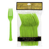 20pcs Plastic Forks - Green