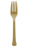 Heavy Weight Plastic Forks 20 Pieces-Gold