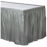 Plastic Table Skirt -Silver